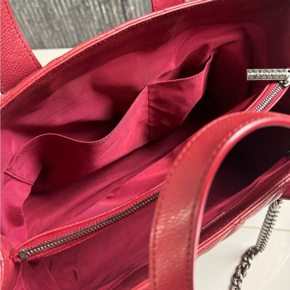 ❤️‍🔥Chanel CC Front Flap Pocket Large Shopping Tote Red Caviar - Picture 13 of 16